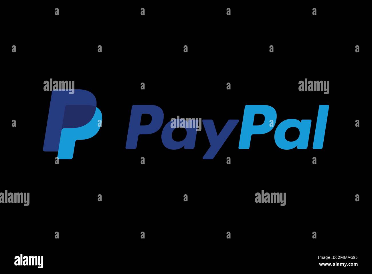 PayPal, black background, logo, brand name Stock Photo Alamy