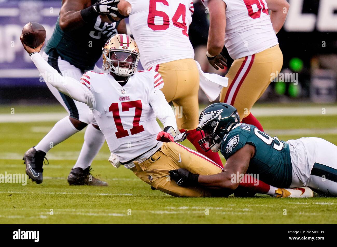 San Francisco 49ers quarterback Josh Johnson (17) on the sidelines