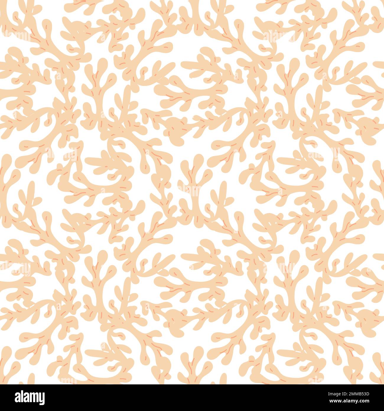 Sea seamless pattern with corals, on a white background. Background with corals . Flat colorful