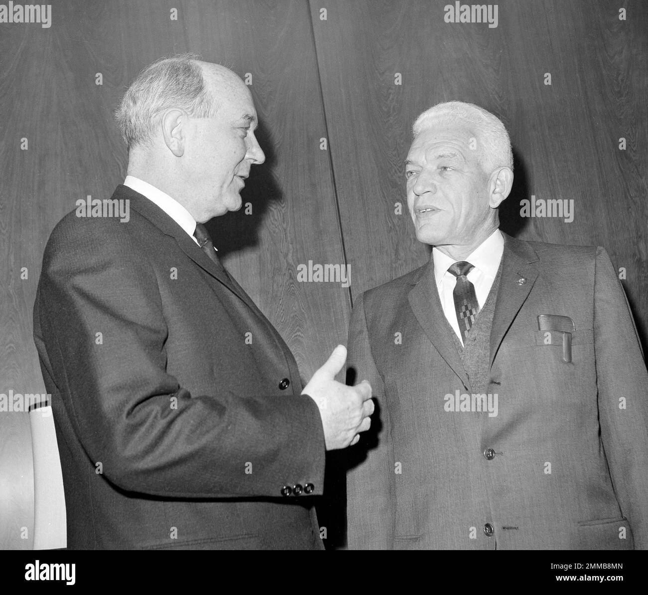 President-elect Juan Bosch of the Dominican Republic talks with U.S ...