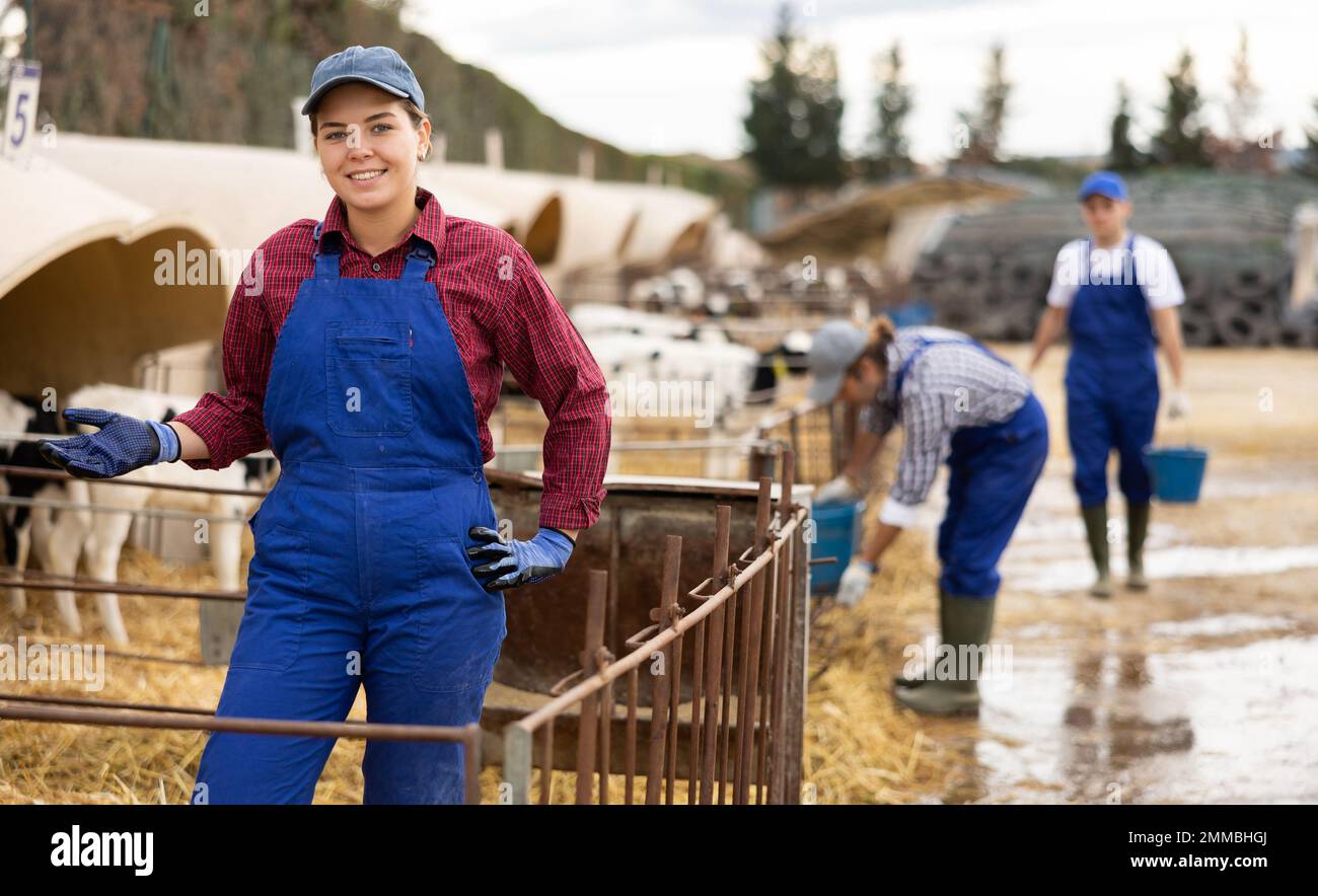Woman farmer overalls hi-res stock photography and images - Alamy