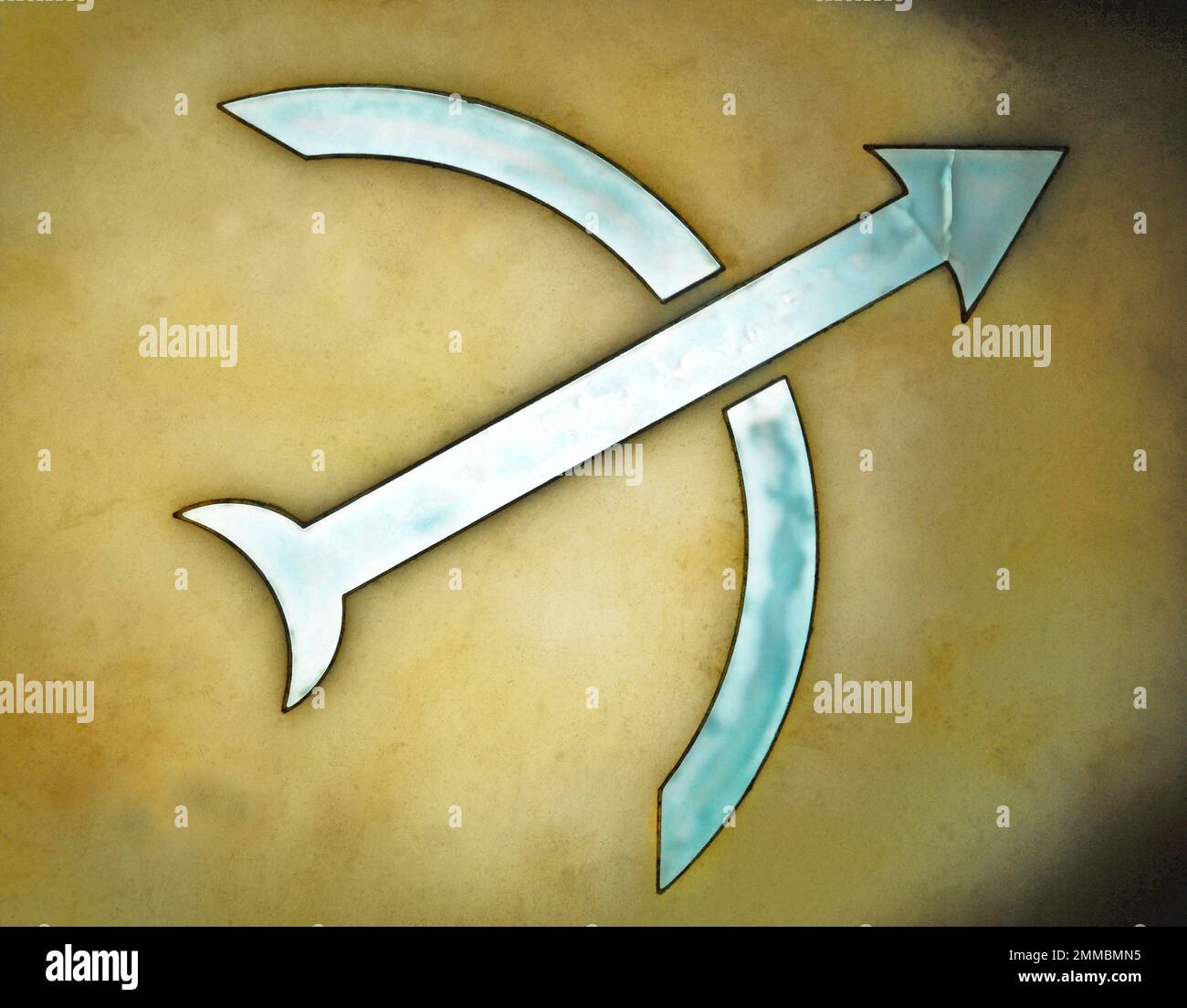 Sagittarius zodiac sign. The square Giudici near the Galileo Museum