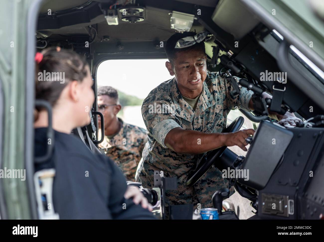 U.S. Marine Corps Lance Cpl. Israel Rivera a motor transport