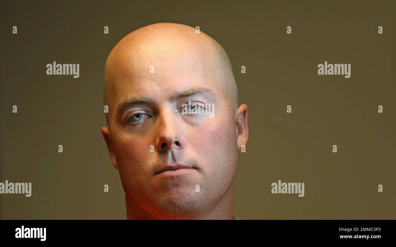 In this Tuesday, Oct. 9, 2018 photo, Russell Henderson looks on during