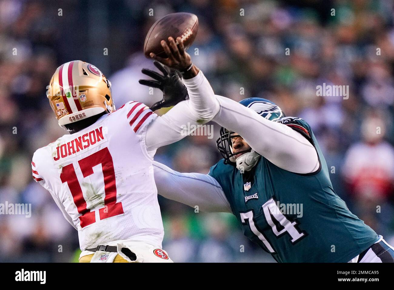 Philadelphia Eagles defensive tackle Ndamukong Suh (74) celebrates after a  defensive stop during an NFL football game against the Indianapolis Colts,  Sunday, Nov. 20, 2022, in Indianapolis. (AP Photo/Zach Bolinger Stock Photo  - Alamy