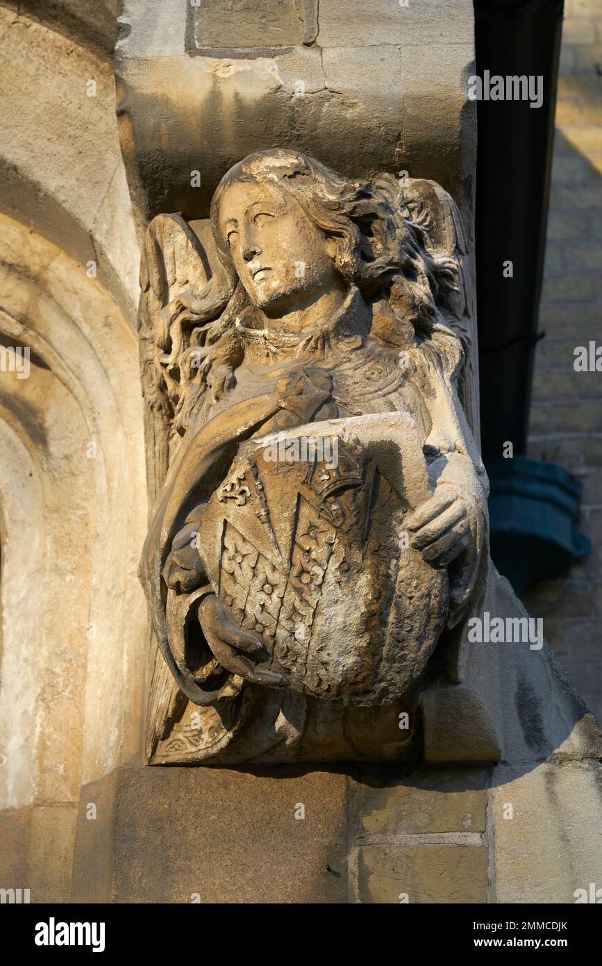 stone carving of an angel westmister abbey Stock Photo