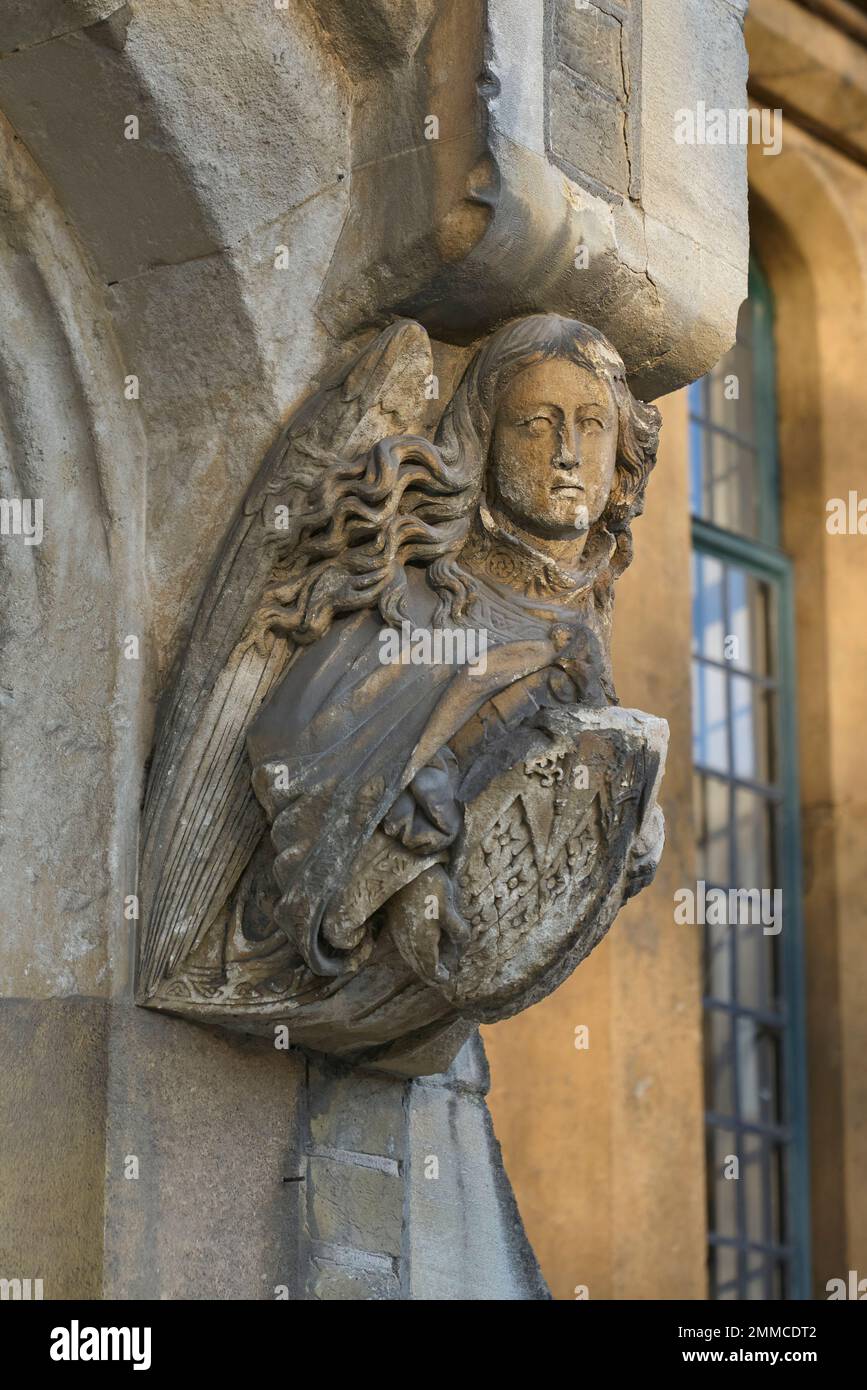 stone carving of an angel westmister abbey Stock Photo