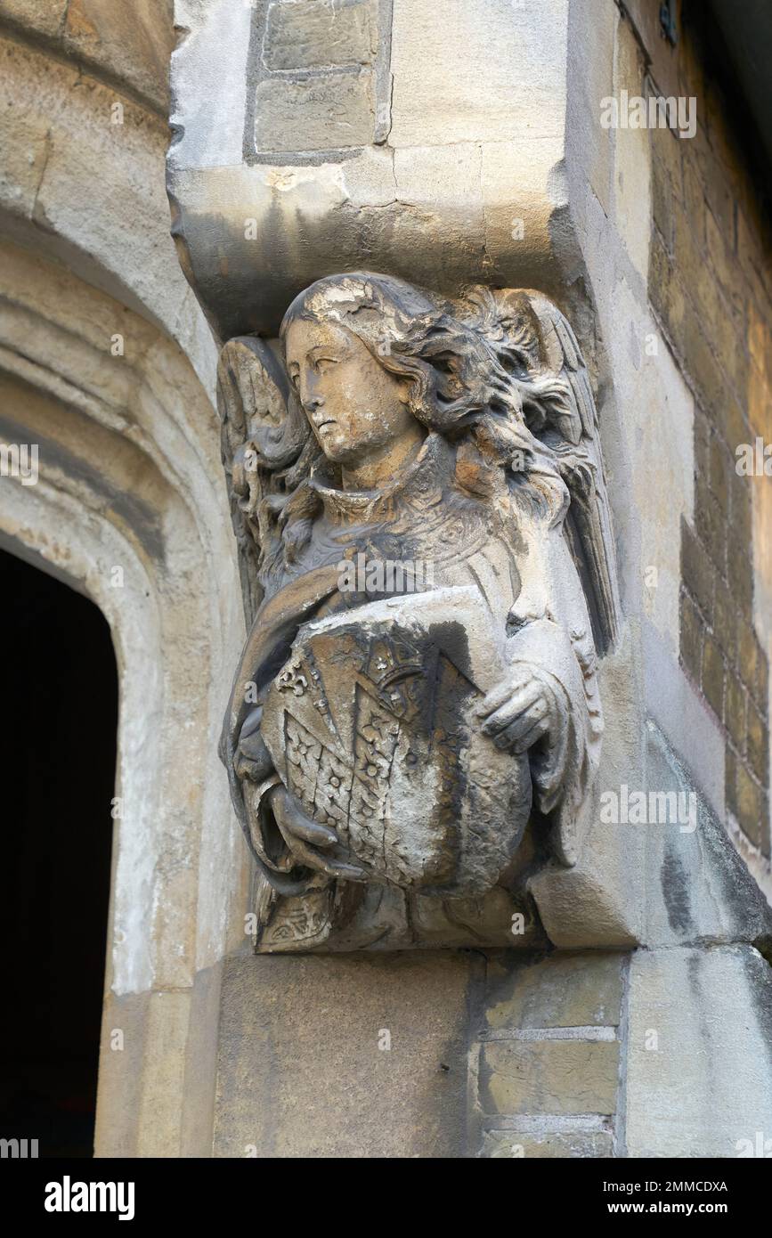 stone carving of an angel westmister abbey Stock Photo