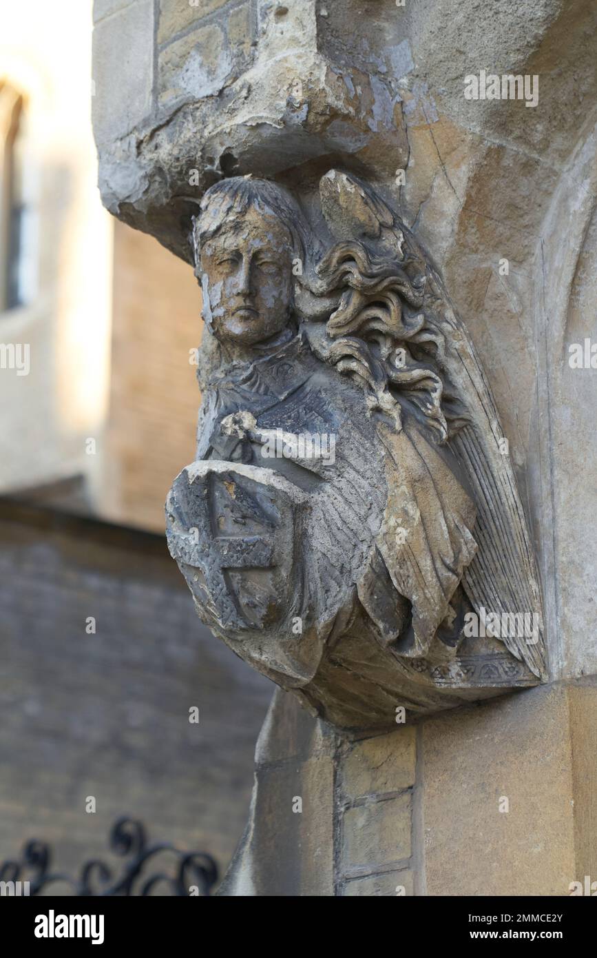 stone carving of an angel westmister abbey Stock Photo