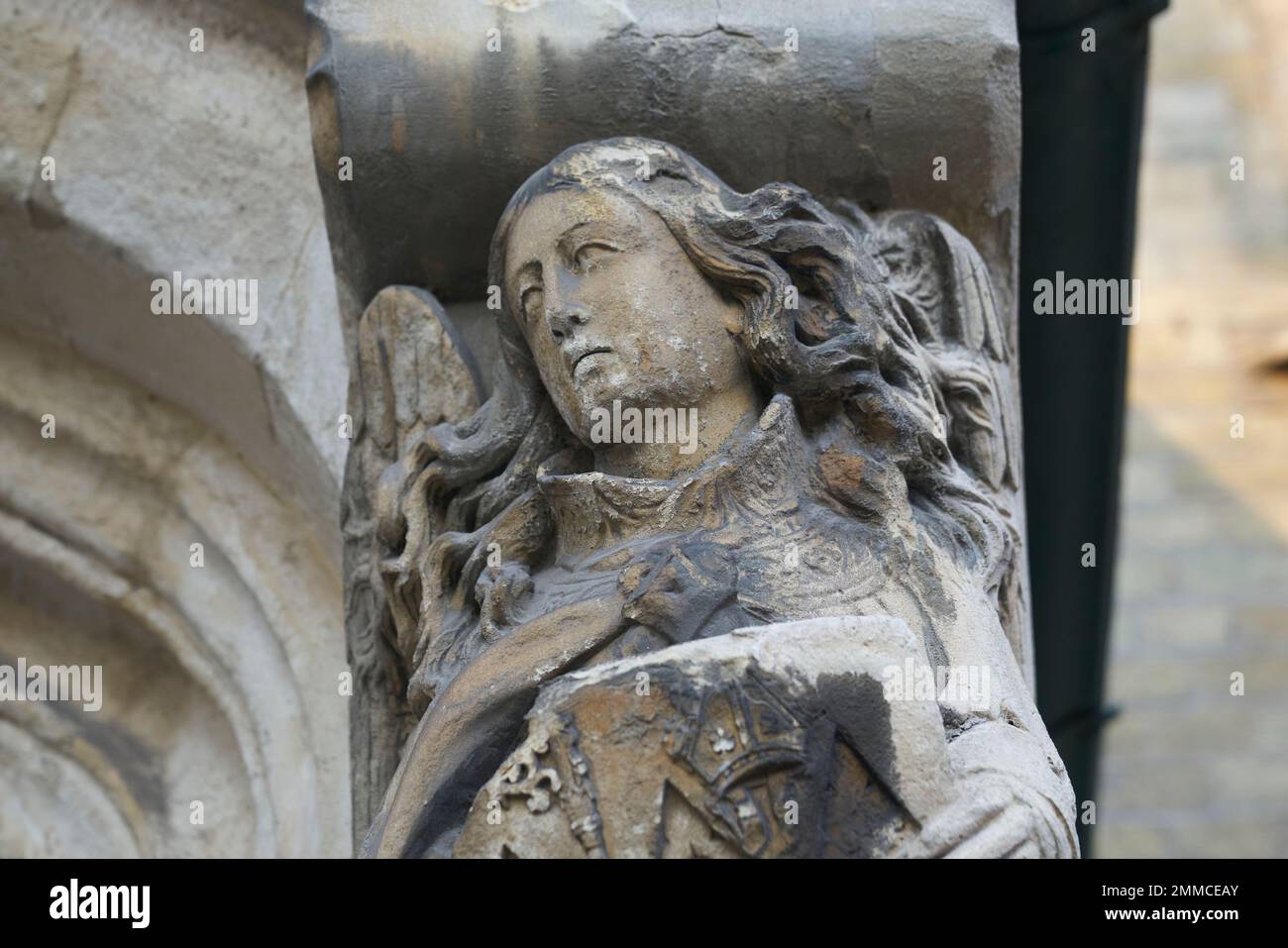 stone carving of an angel westmister abbey Stock Photo