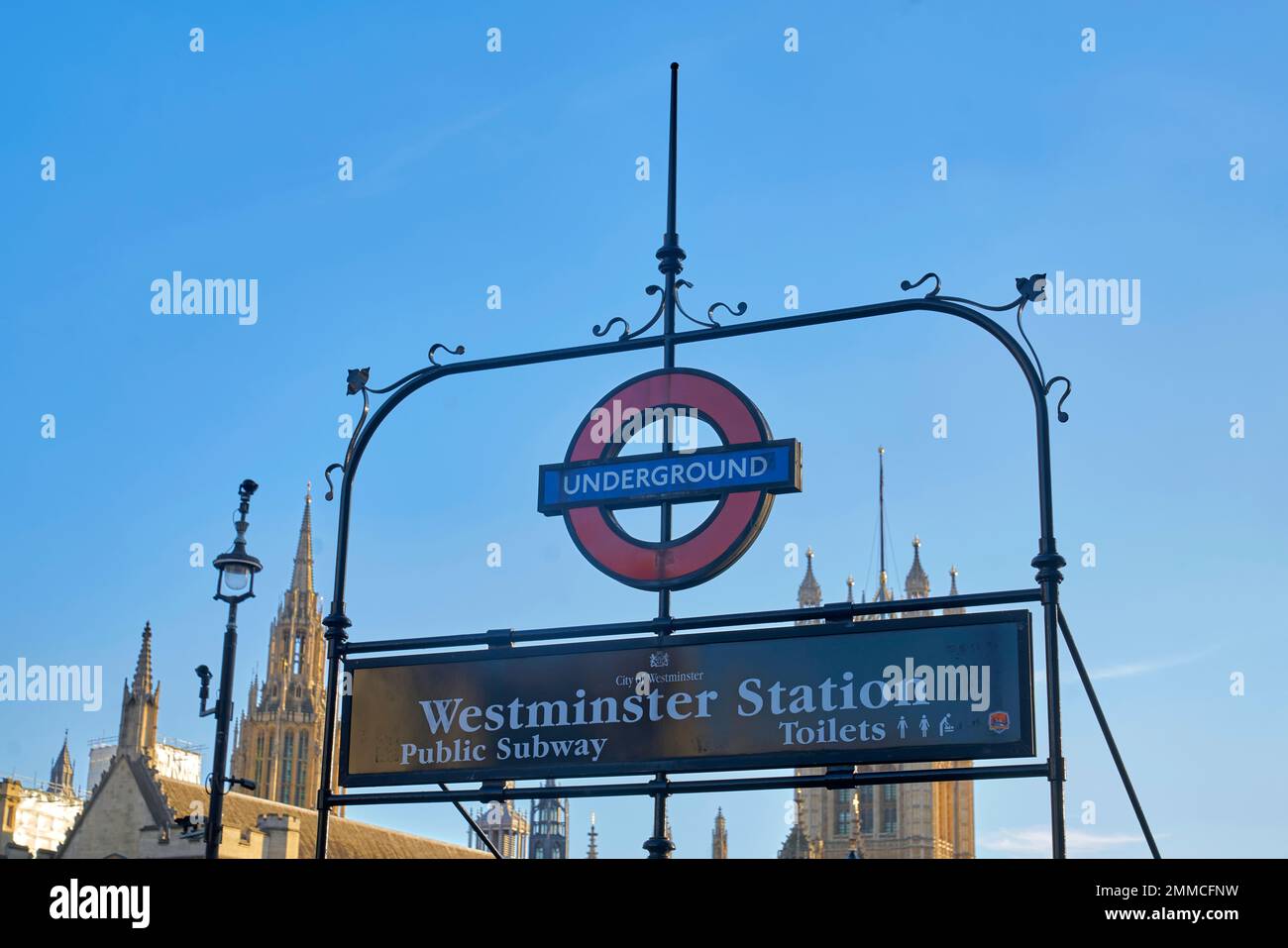 westminster underground station Stock Photo