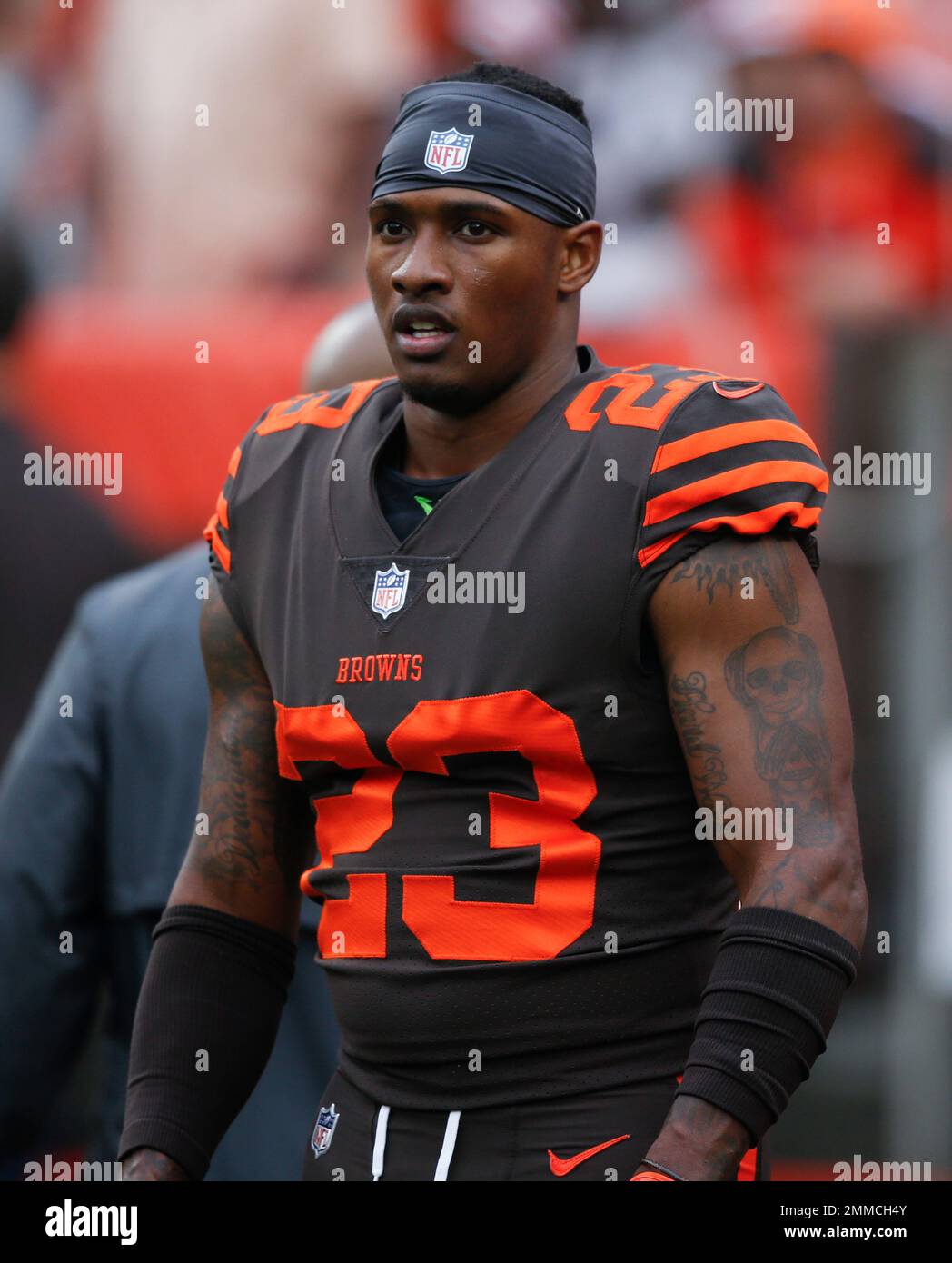 Cleveland Browns defensive back Damarious Randall (23) stretches during ...