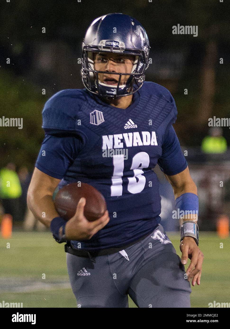 Nevada quarterback Cristian Solano (13) against Fresno State in the first  half of an NCAA college football game in Reno, Nev., Saturday, Oct. 6,  2018. (AP Photo/Tom R. Smedes Stock Photo - Alamy