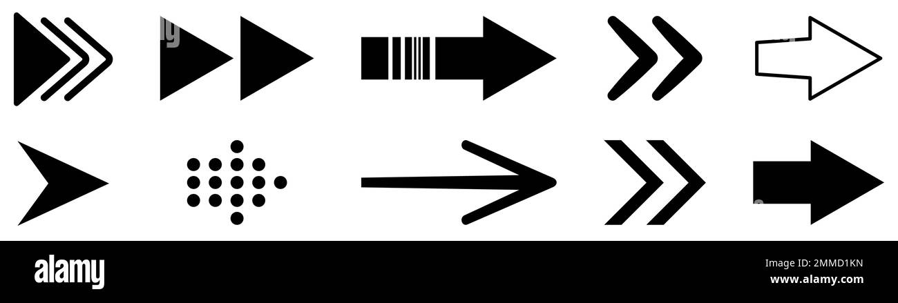 Black arrow icon set. Design can use for web and mobile app. Vector ...
