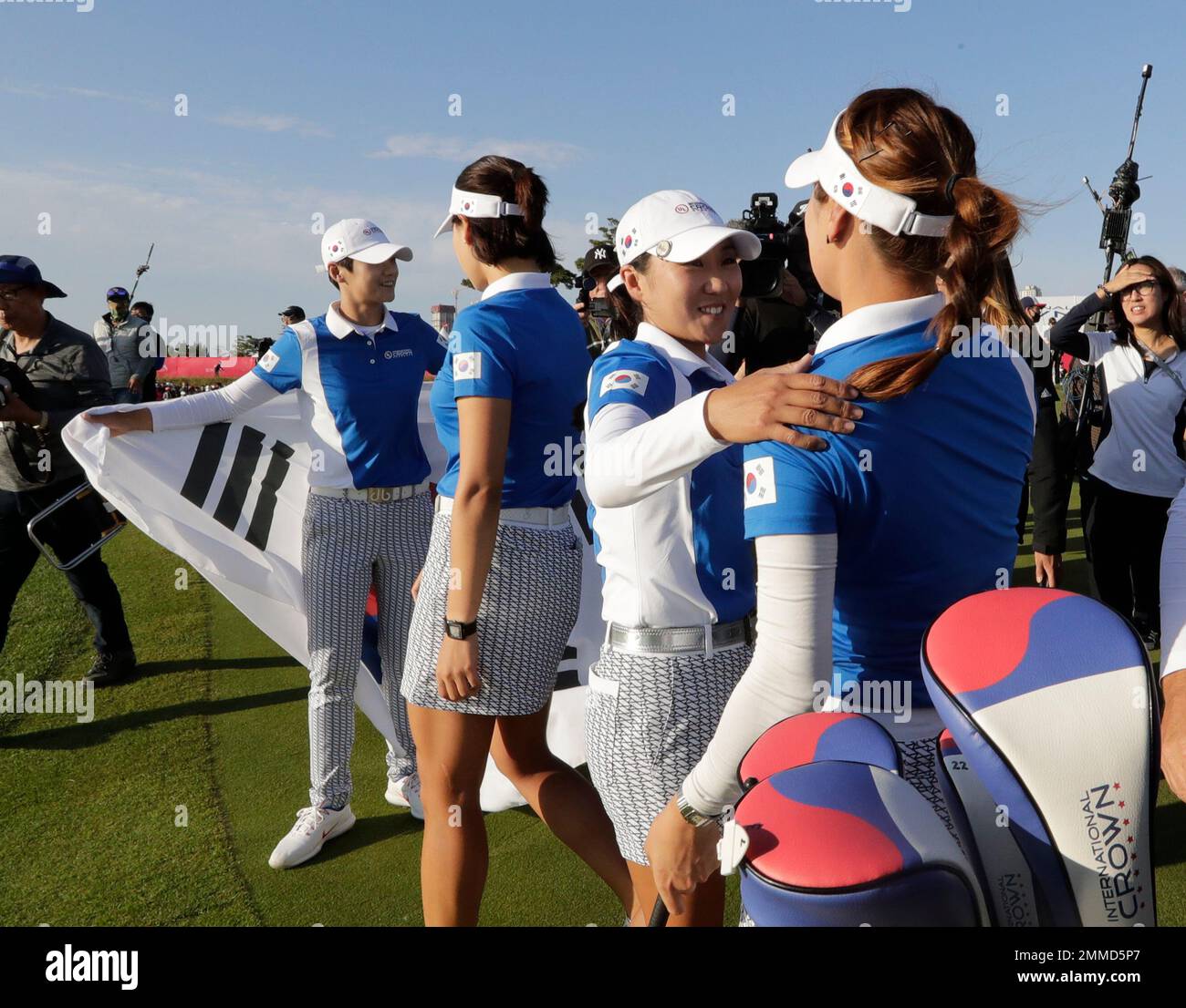 Winners on the South Korean team from left; Sung Hyun Park, In Gee Chun, InKyung Kim, and So