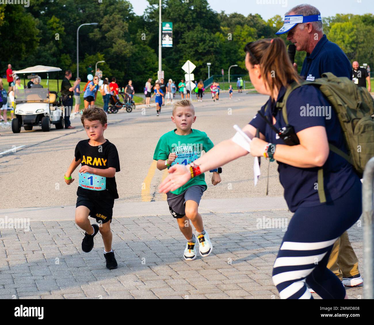 Children participate in the 2022 Air Force Marathon’s Tailwind Trot fun