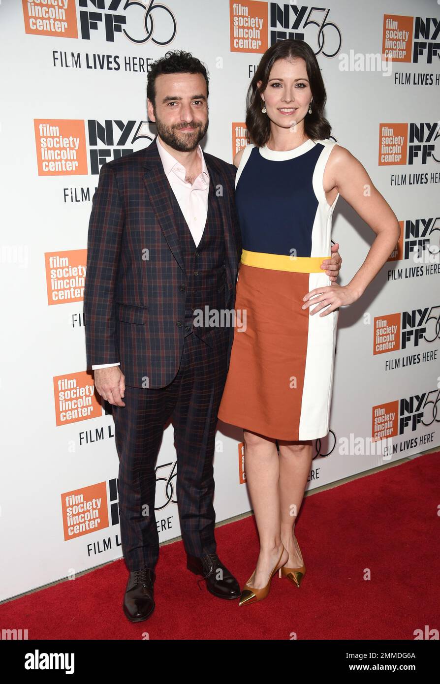 Actor David Krumholtz, left, and wife Vanessa Britting attend the