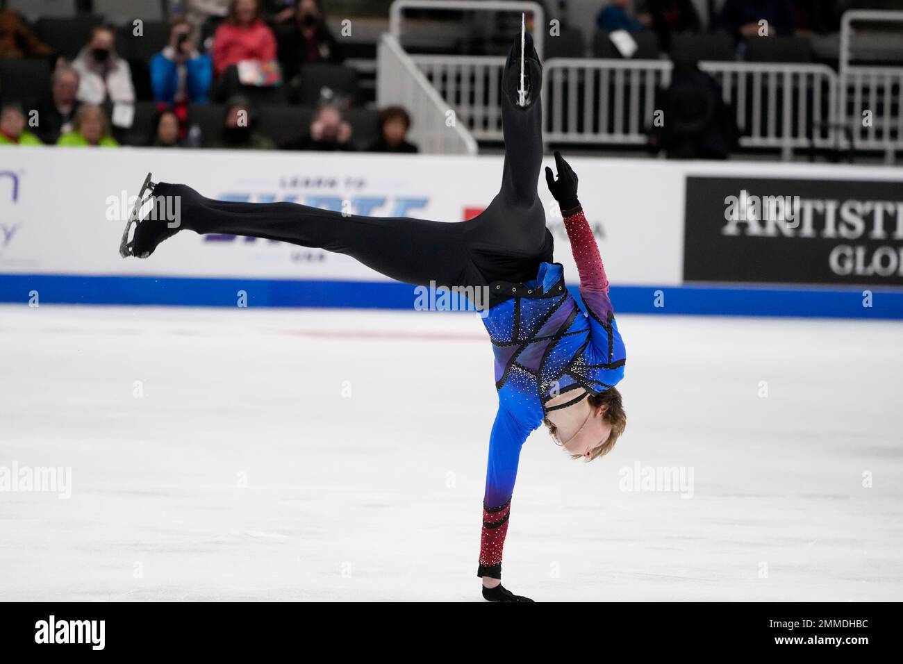 Ilia Malinin performs during the men's free skate at the U.S. figure