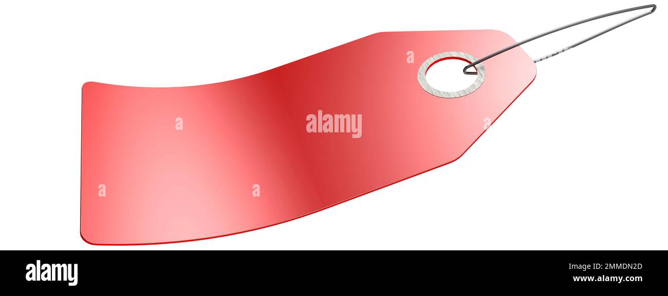 Red sale banners isolated on white background, 3D rendering Stock Photo