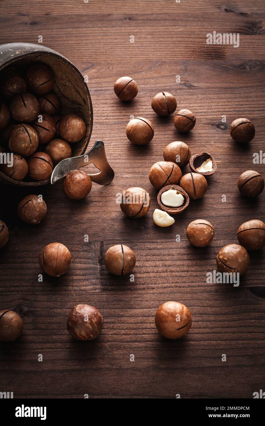 macadamia nuts, typical Australian queensland Stock Photo Alamy