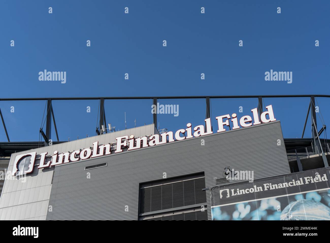 Philadelphia Pennsylvania: January 29, 2023: Lincoln Financial Field Located in South Philly is where the Eagles play home games Stock Photo
