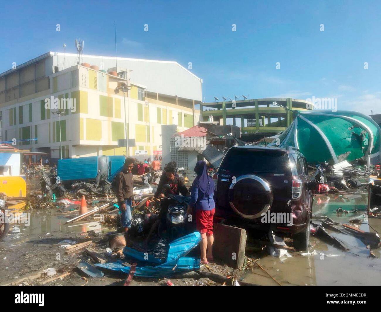 Tsunami damage the transportation and communication system