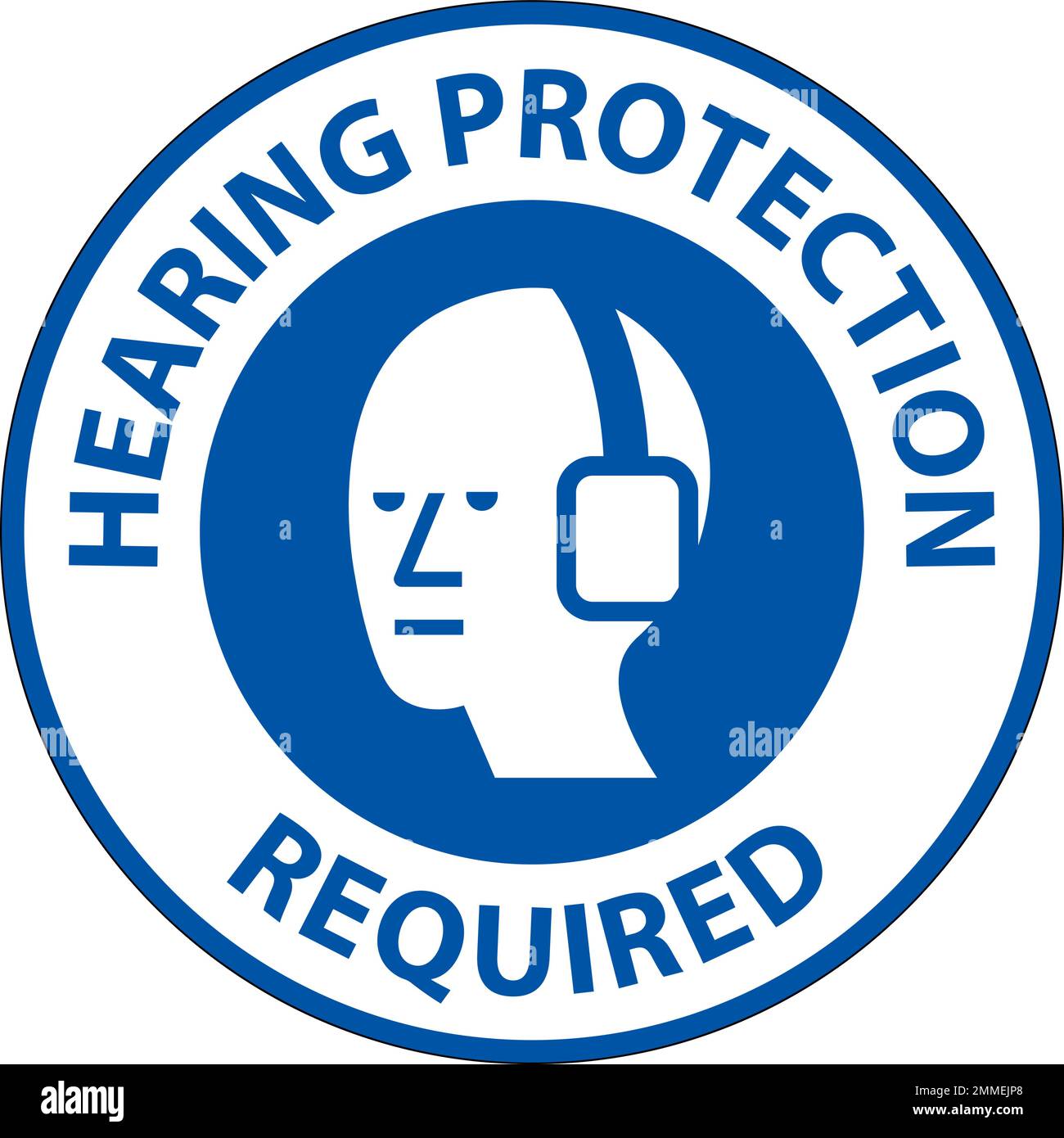 Hearing protection required sign hi-res stock photography and images ...