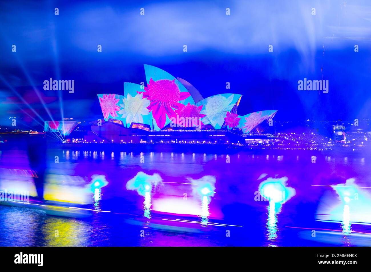 Fireworks conclude Australia Day 2023 at Sydney Opera House. The annual