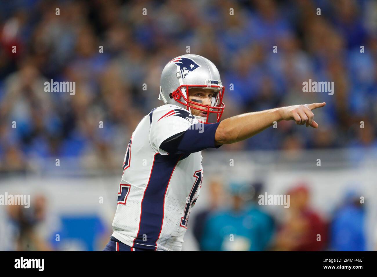 New England Patriots quarterback Tom Brady calls signals against the Miami  Dolphins at Landshark stadium in Miami on December 6, 2009 Stock Photo -  Alamy