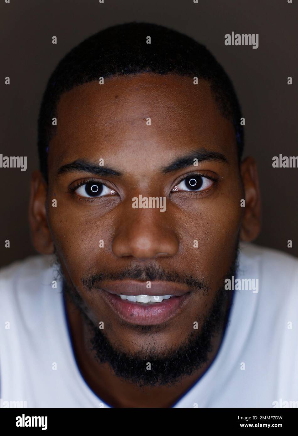 Detroit Pistons Glenn Robinson III poses during NBA basketball media