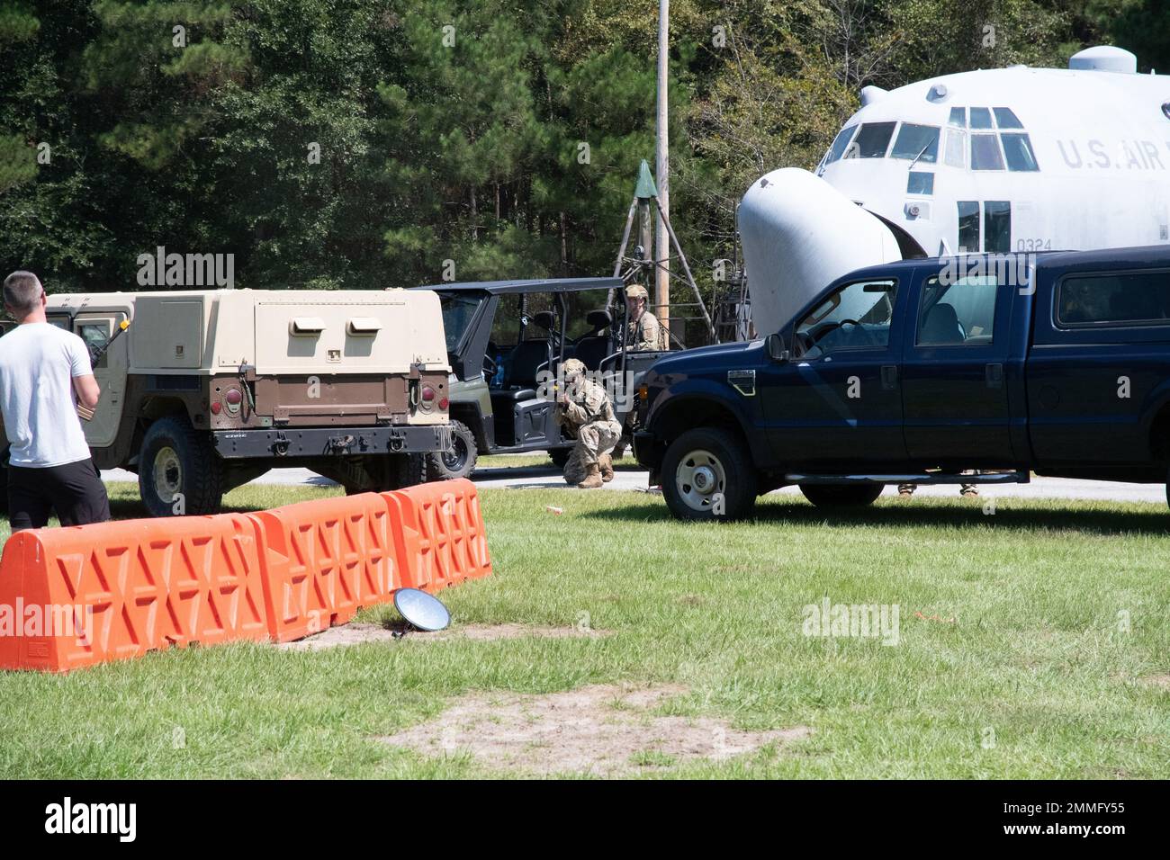 U.S. Airmen with the 116th Security Forces Squadron, 116th Air Control ...
