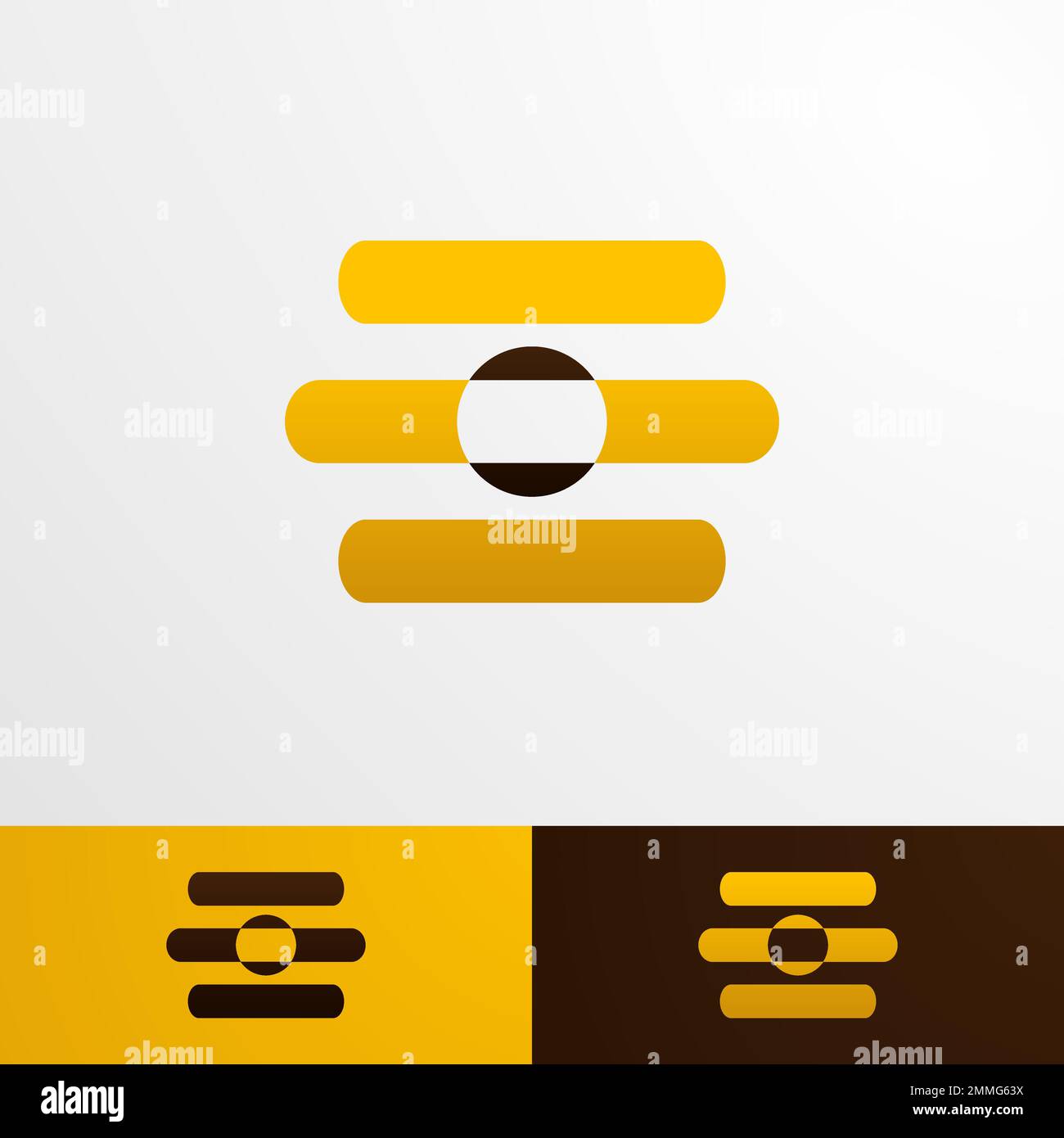 Honey bee logo template, modern and clean style suitable for company