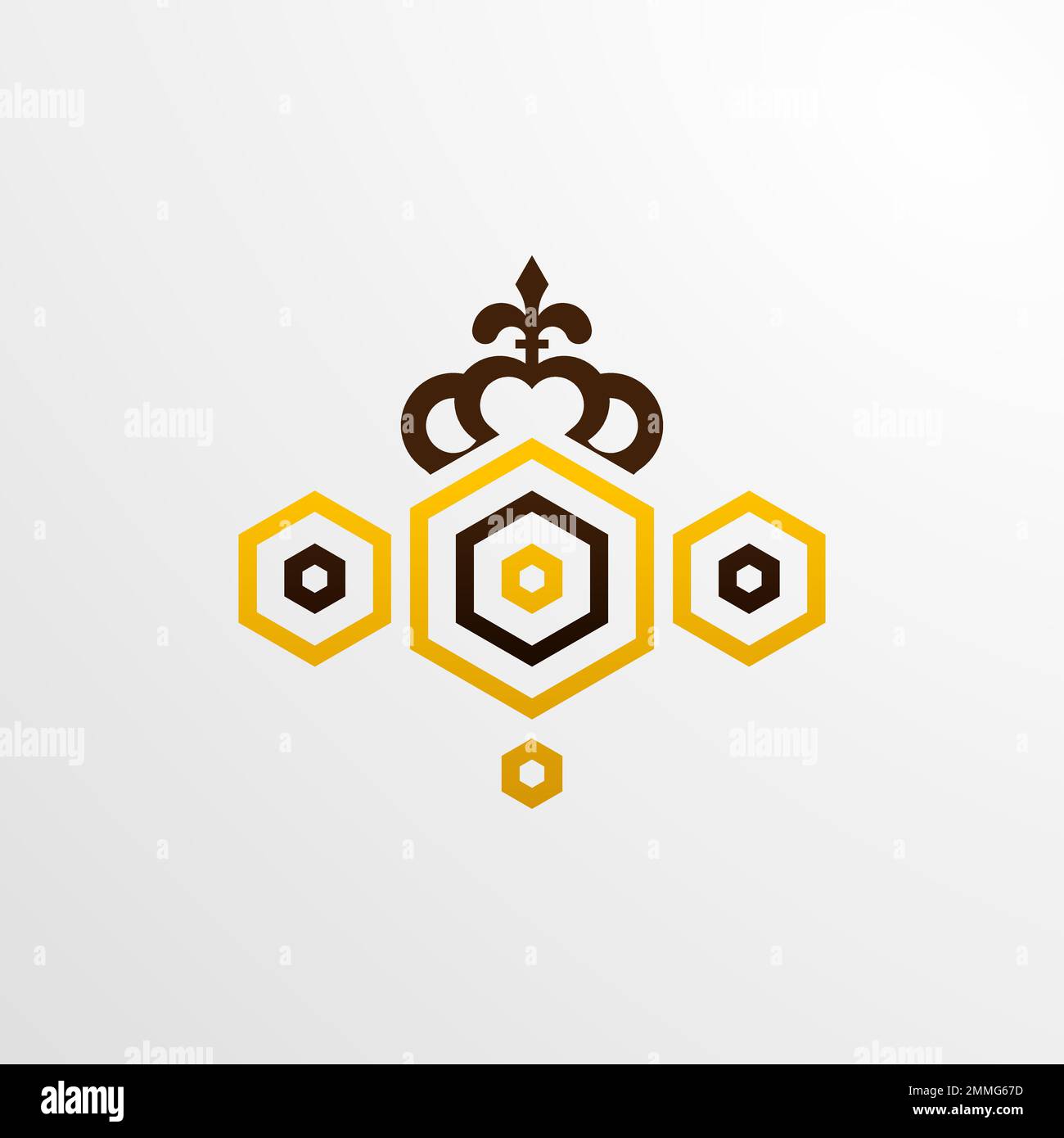 Honey bee logo template, modern and clean style suitable for company, vector eps format Stock Vector