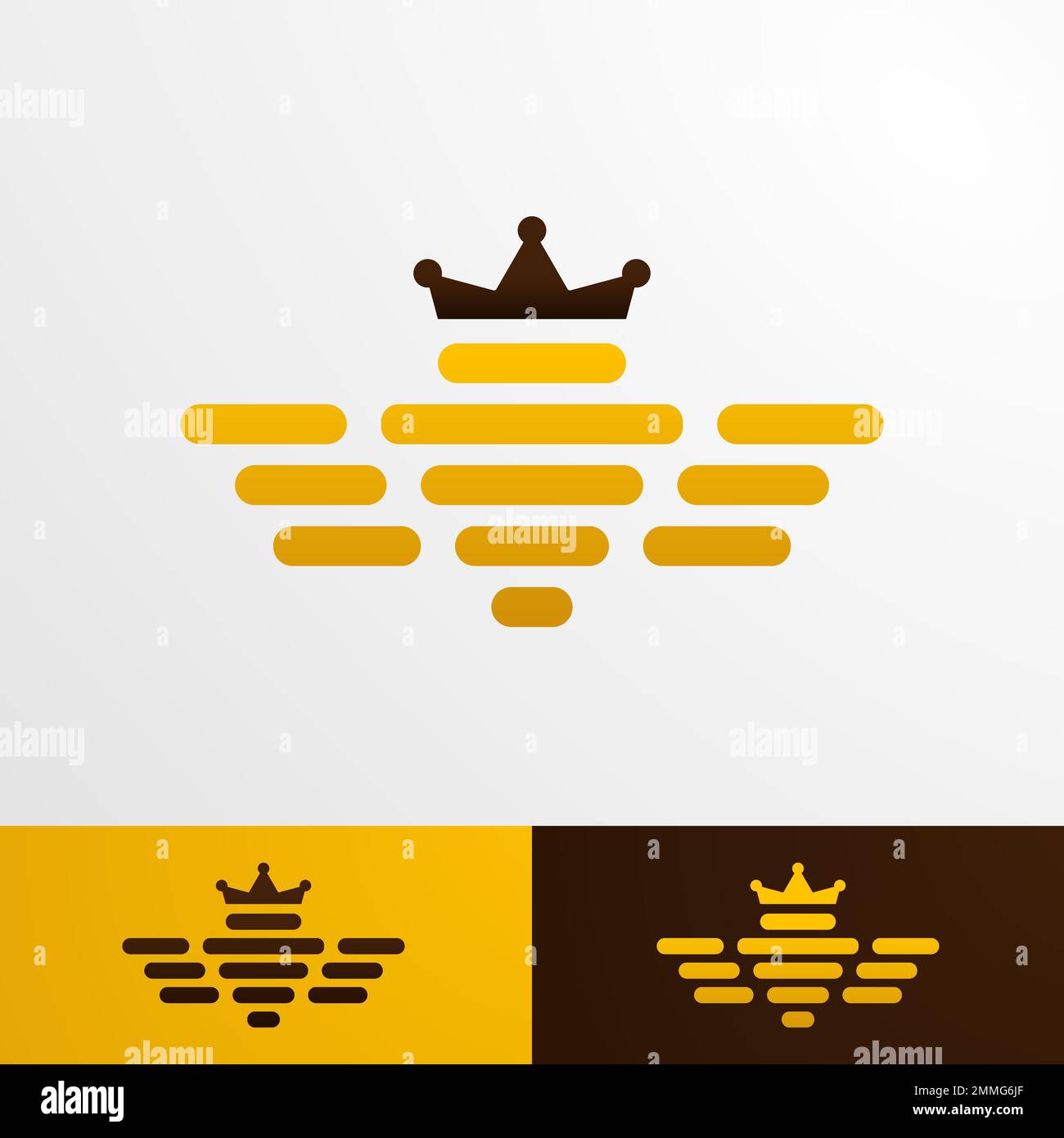 Honey bee logo template, modern and clean style suitable for company