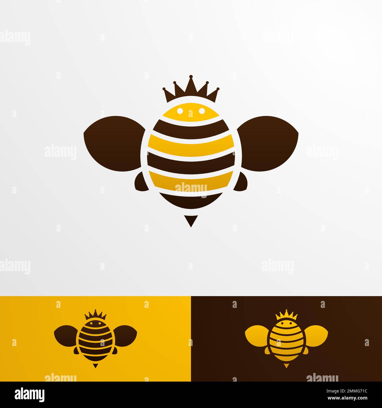 Honey bee logo template, modern and clean style suitable for company