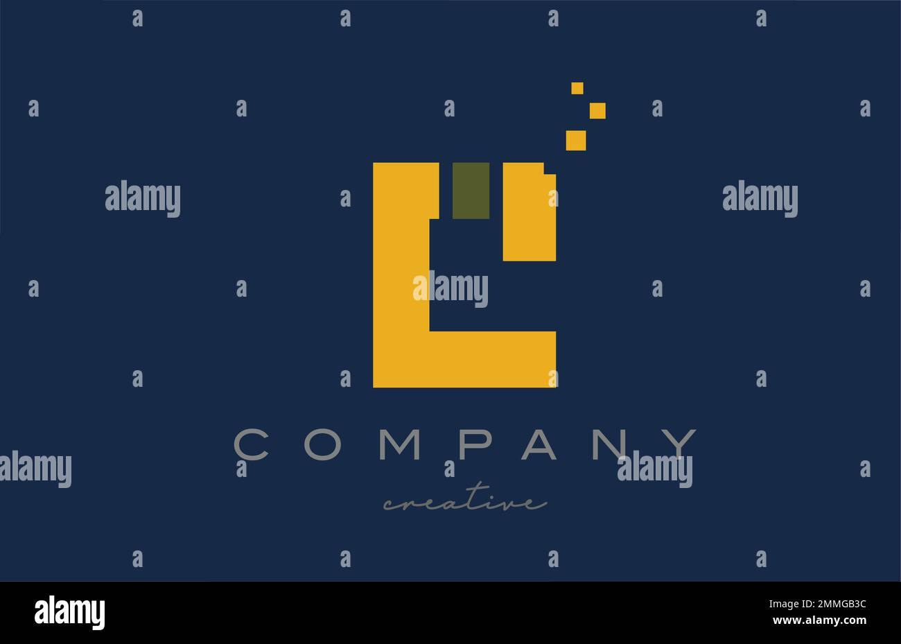 yellow dots C alphabet letter logo icon design. Template design for ...