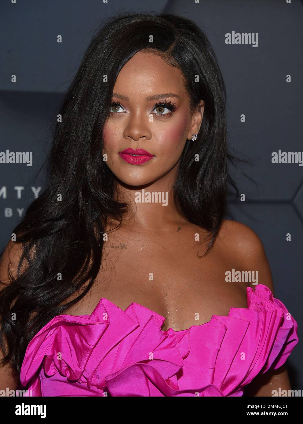 Singer Rihanna arrives at the Fenty Beauty by Rihanna one year ...