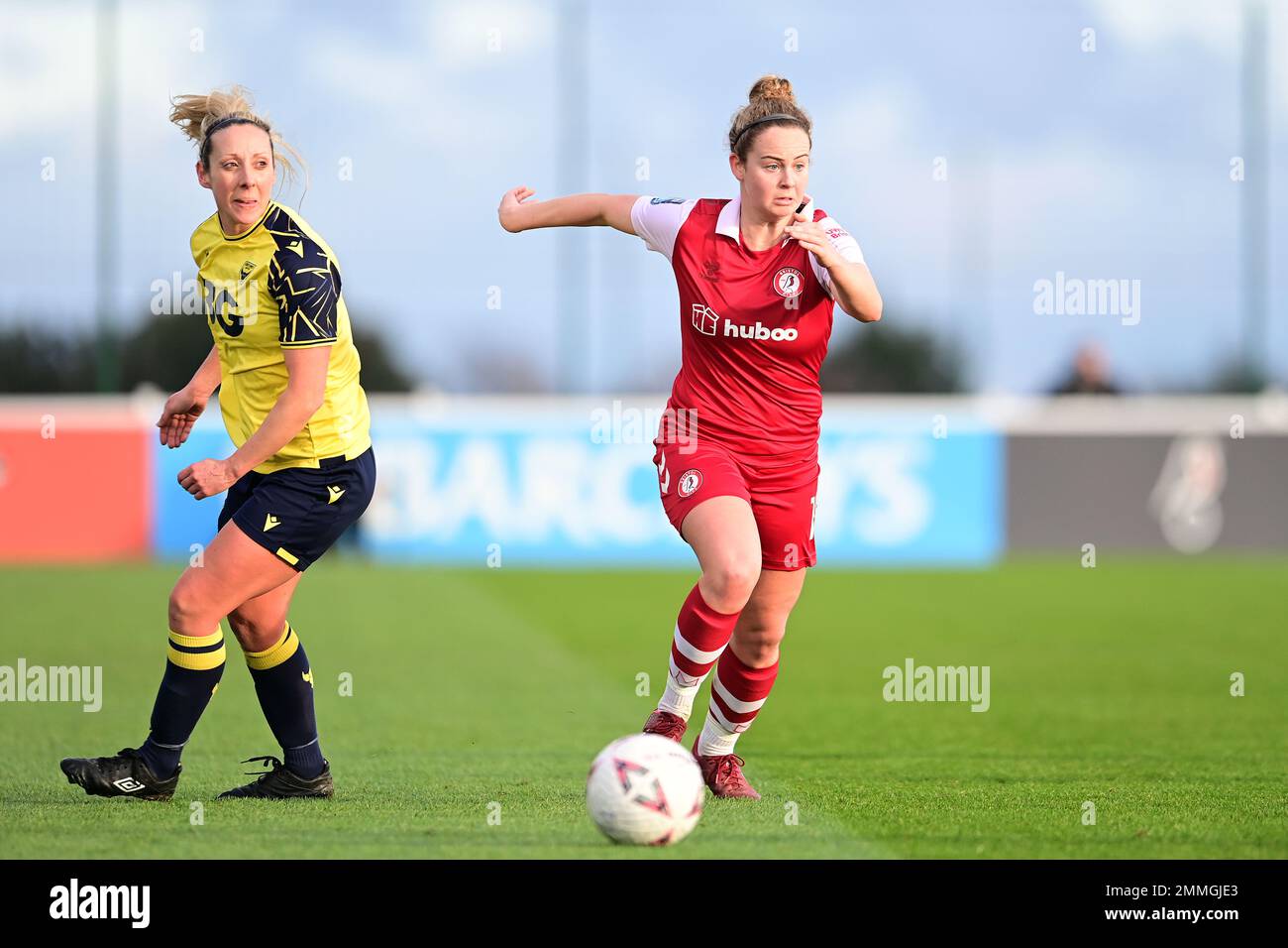 Bristol, UK. 29th January, 2023. Emily Syme of Bristol City Women  - Mandatory by-line: Ashley Crowden  - 29/01/2023 - FOOTBALL - Robins High Performance Centre - Bristol, England - Bristol City Women vs Oxford United Women - The Women's FA Cup - Fourth Round Credit: Ashley Crowden/Alamy Live News Stock Photo