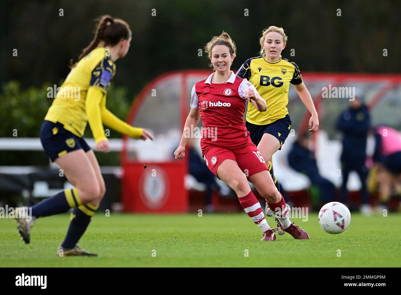 Bristol, UK. 29th January, 2023. Emily Syme of Bristol City Women  - Mandatory by-line: Ashley Crowden  - 29/01/2023 - FOOTBALL - Robins High Performance Centre - Bristol, England - Bristol City Women vs Oxford United Women - The Women's FA Cup - Fourth Round Credit: Ashley Crowden/Alamy Live News Stock Photo