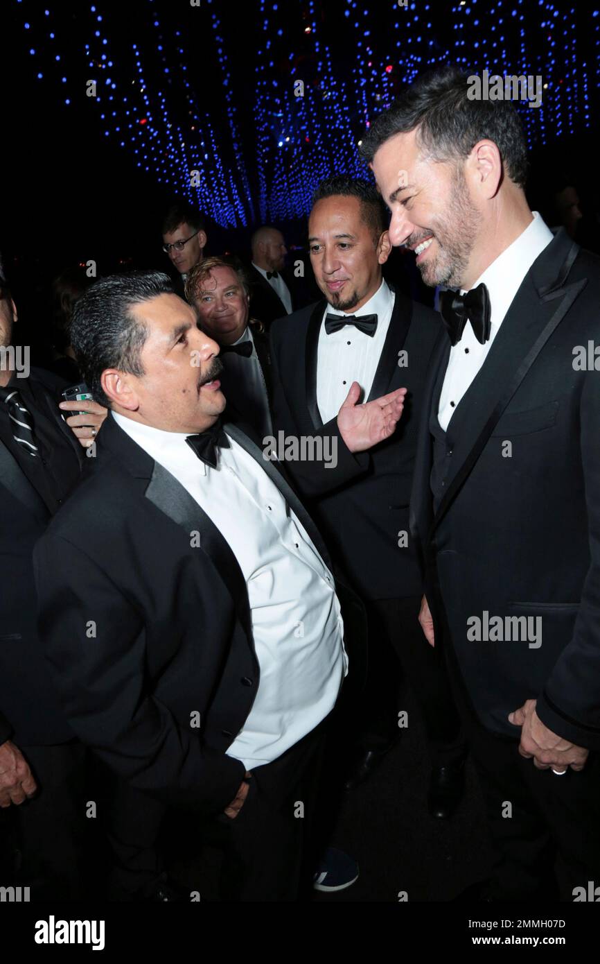 Guillermo Rodriguez, left, and Jimmy Kimmel attend the Governors Ball ...