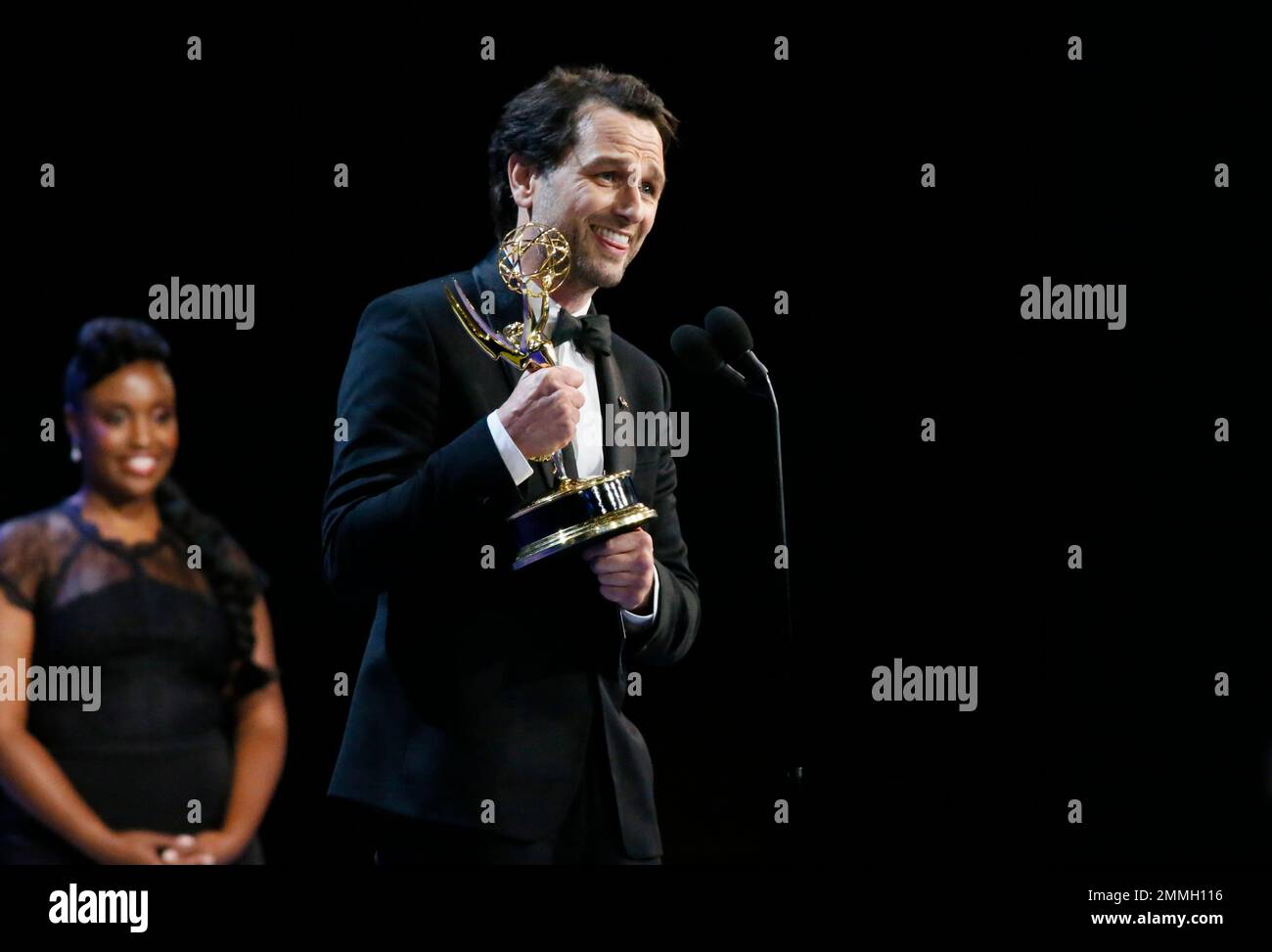 Matthew Rhys accepts the award for outstanding lead actor in a drama