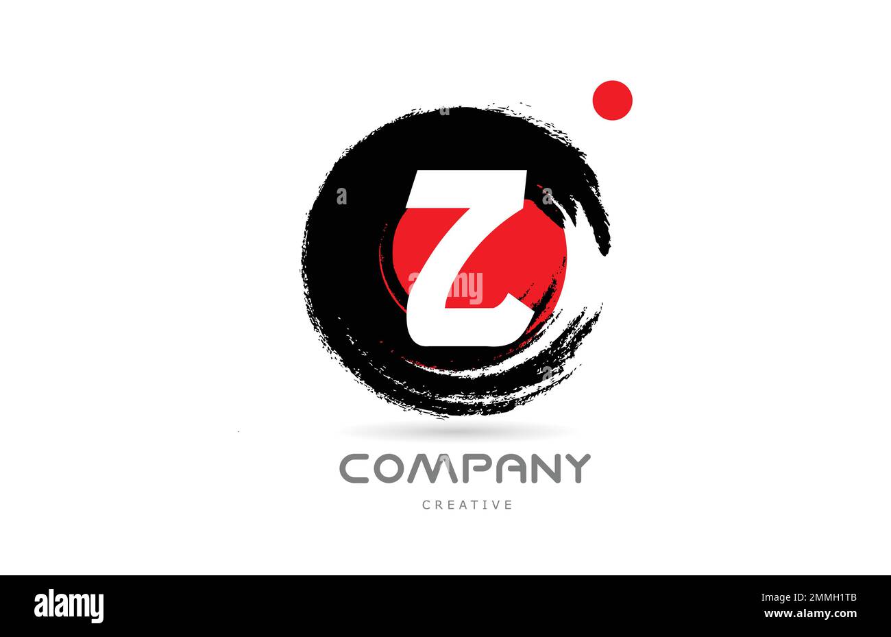 grunge Z alphabet letter logo icon design with japanese style lettering ...