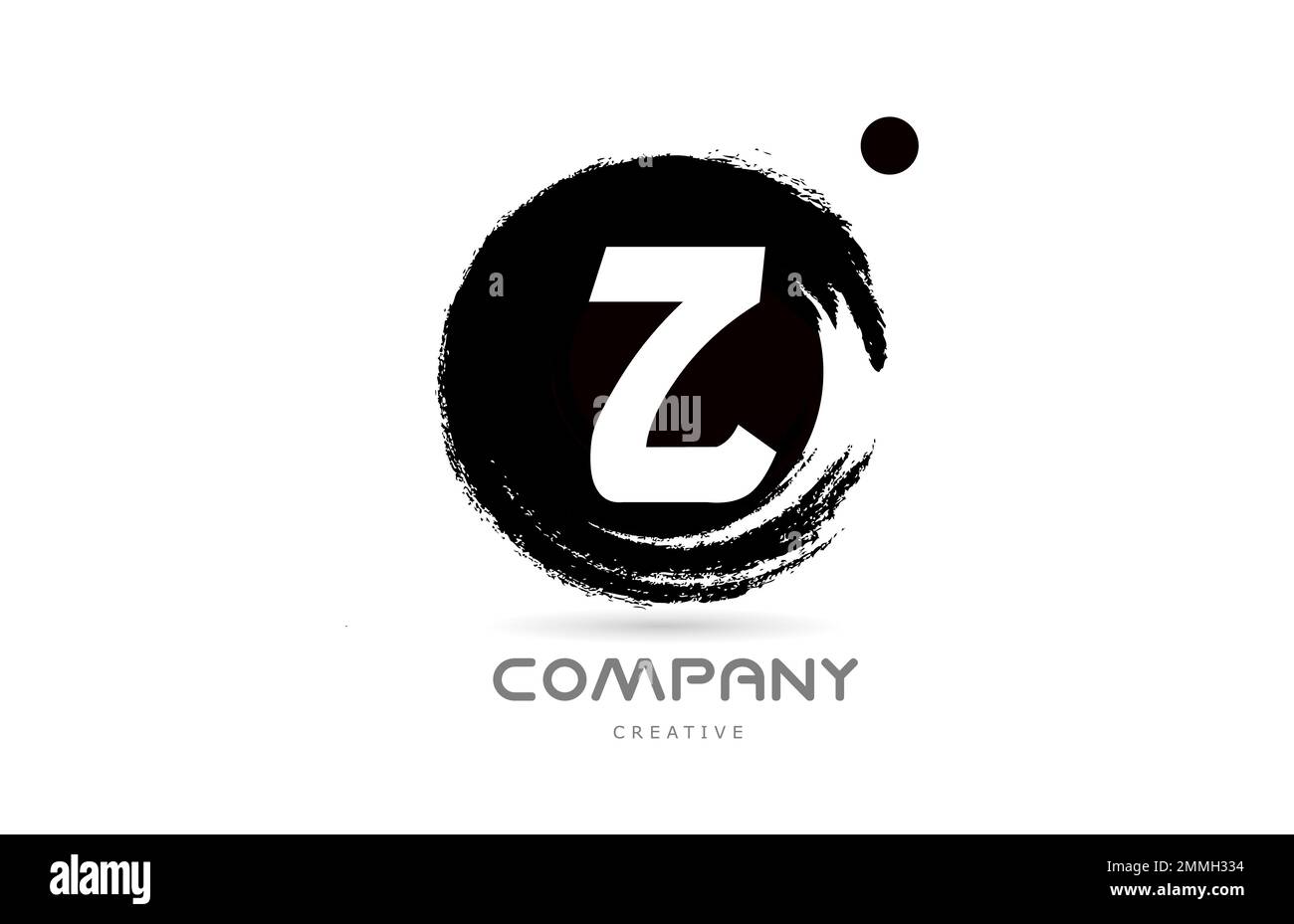 Z black and white grunge alphabet letter logo icon design with japanese ...