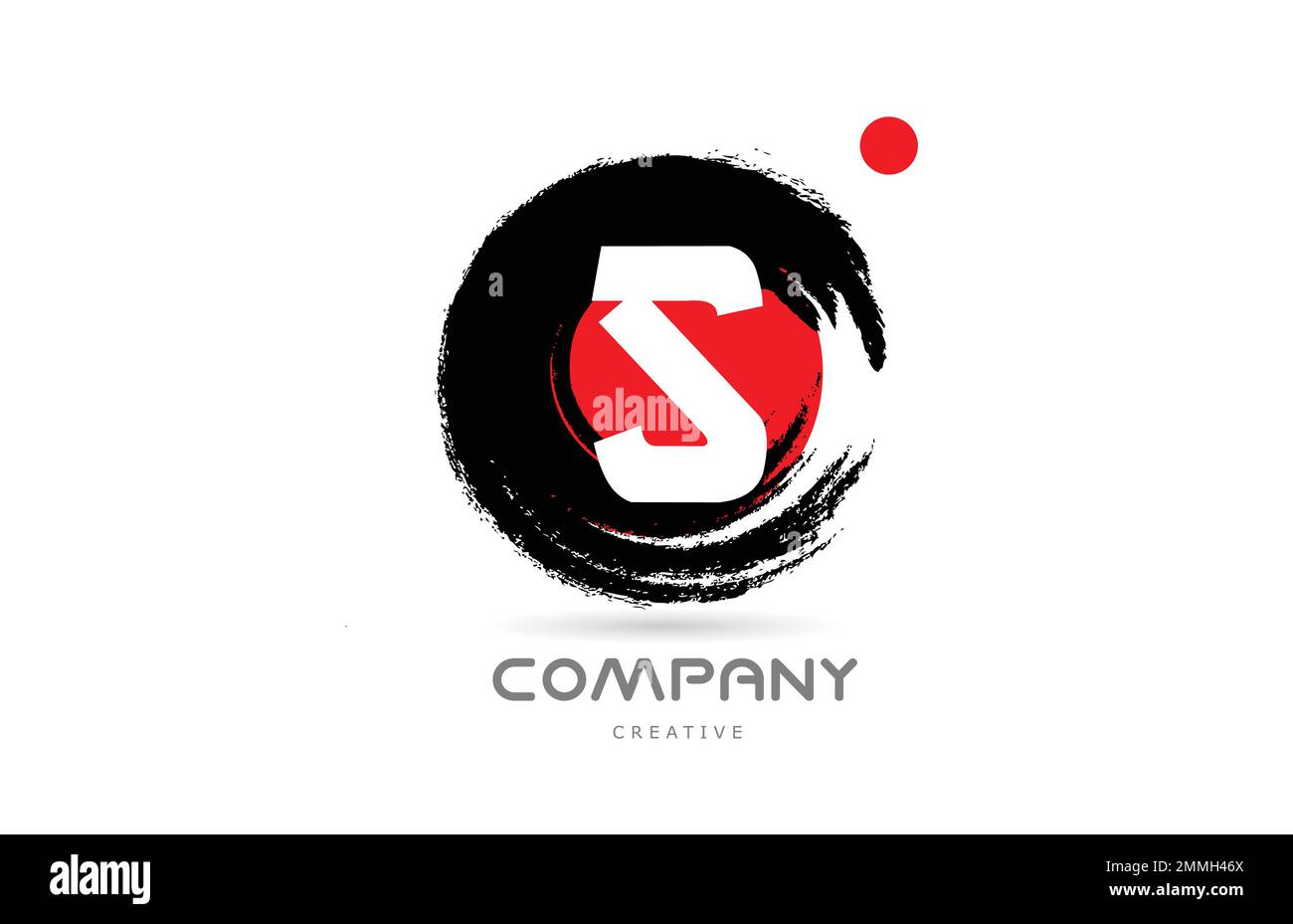 grunge S alphabet letter logo icon design with japanese style lettering ...