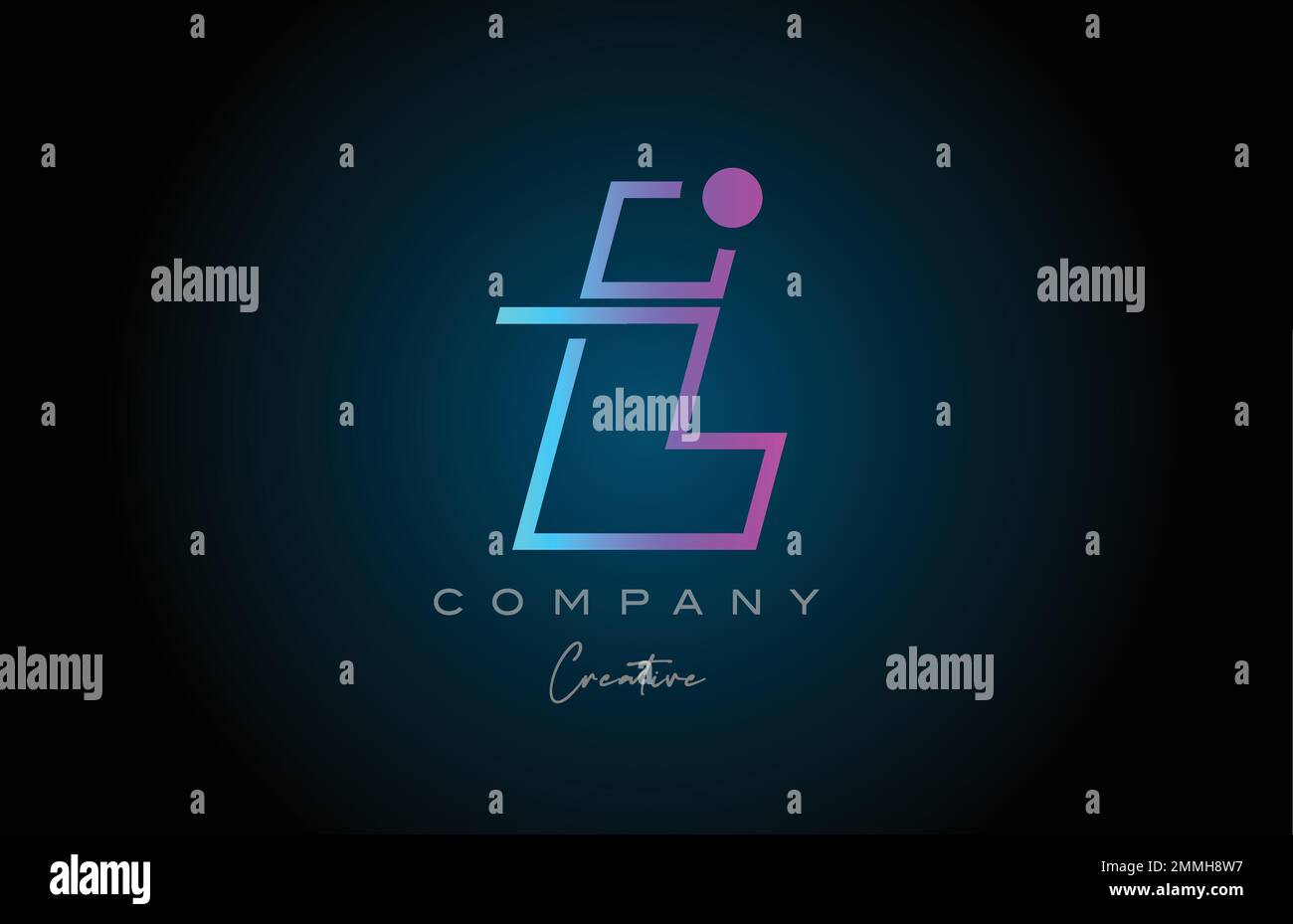 pink and blue L alphabet letter logo icon design with dot. Creative ...