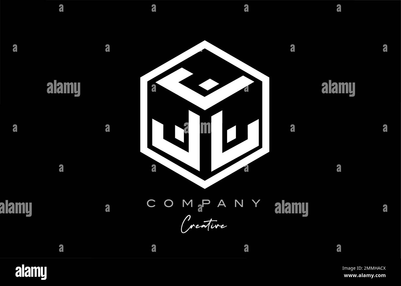 J cube alphabet letter logo icon design with polygon design. Three ...