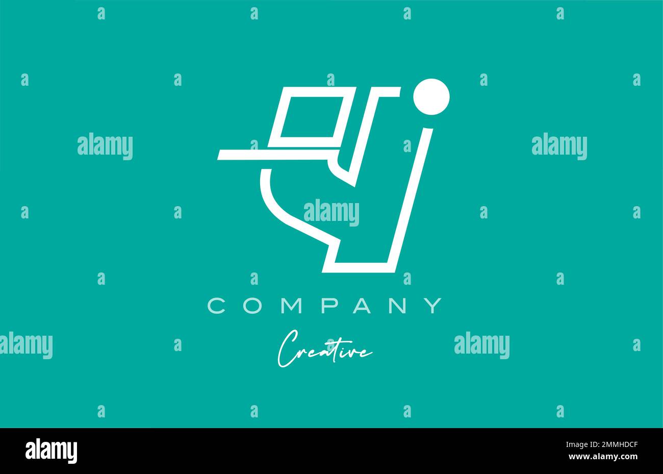 green Y alphabet letter logo icon design with pastel background ...