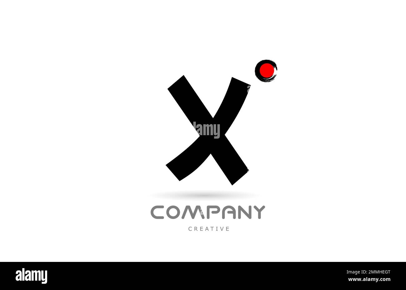 simple black and white X alphabet letter logo icon design with japanese ...