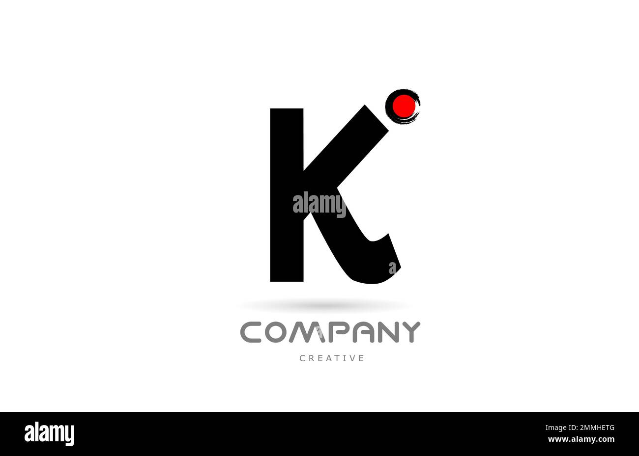 simple black and white K alphabet letter logo icon design with japanese ...