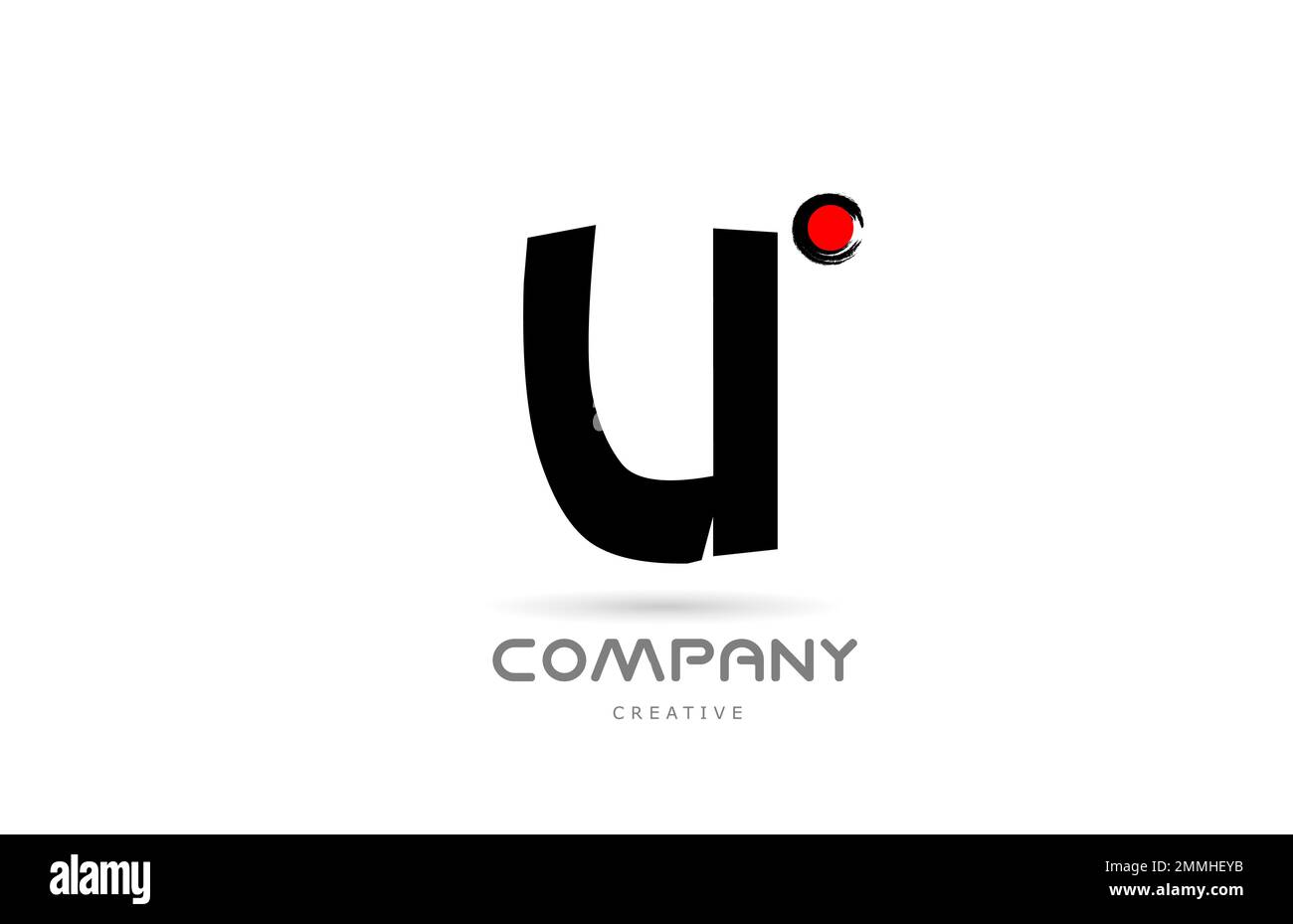 simple black and white U alphabet letter logo icon design with japanese ...